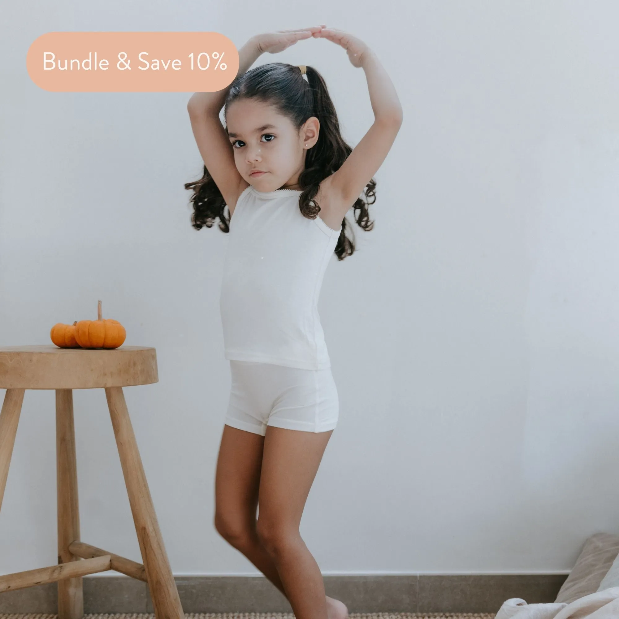 Girls' Tencel™ Micro Modal Shorties - Set Of 2 Babykids_just-peachy