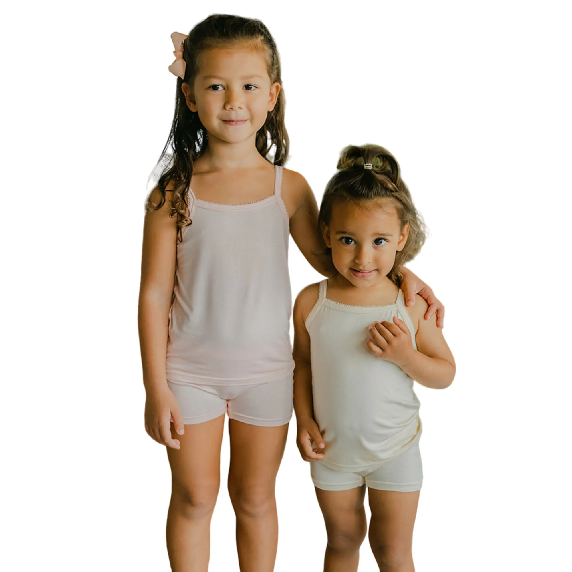 Girls' Tencel™ Micro Modal Shorties - Set Of 2 Babykids_just-peachy