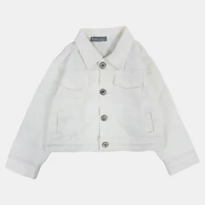 Girls' White Gabardine Jacket