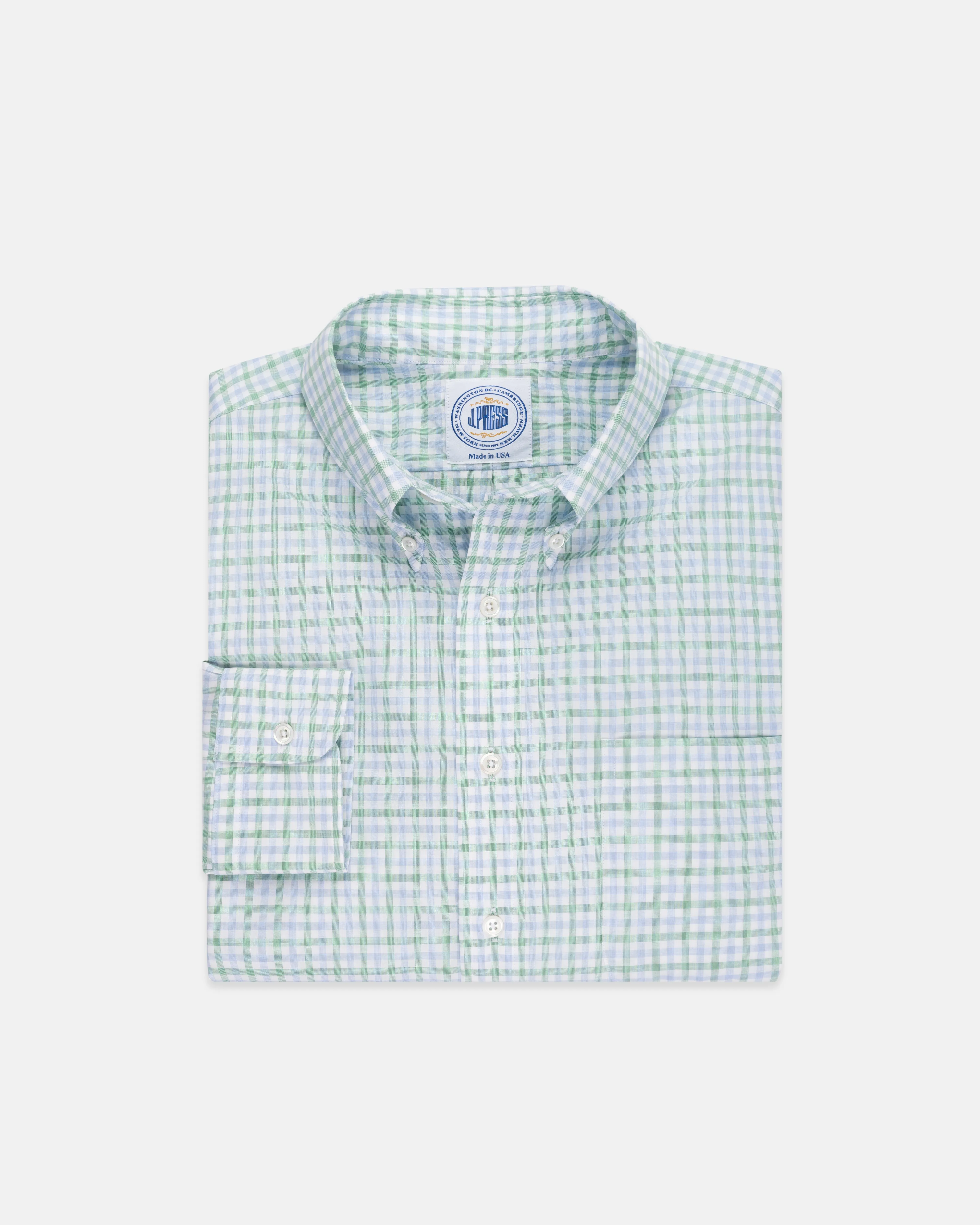 GOLD LABEL DRESS SHIRT - BLUE/GREEN CHECK