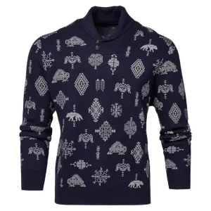 Greyson Norwegian Shawl Golf Sweater Maltese Blue - FA24 Men