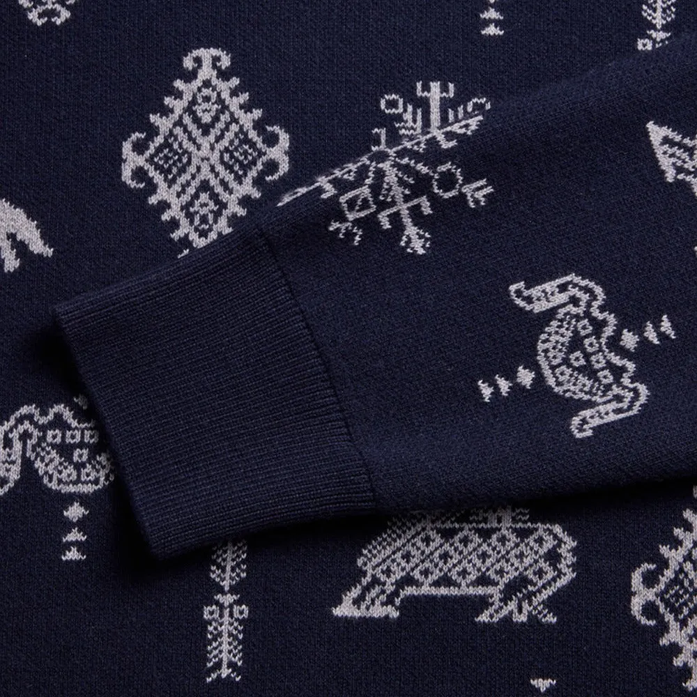 Greyson Norwegian Shawl Golf Sweater Maltese Blue - FA24 Men