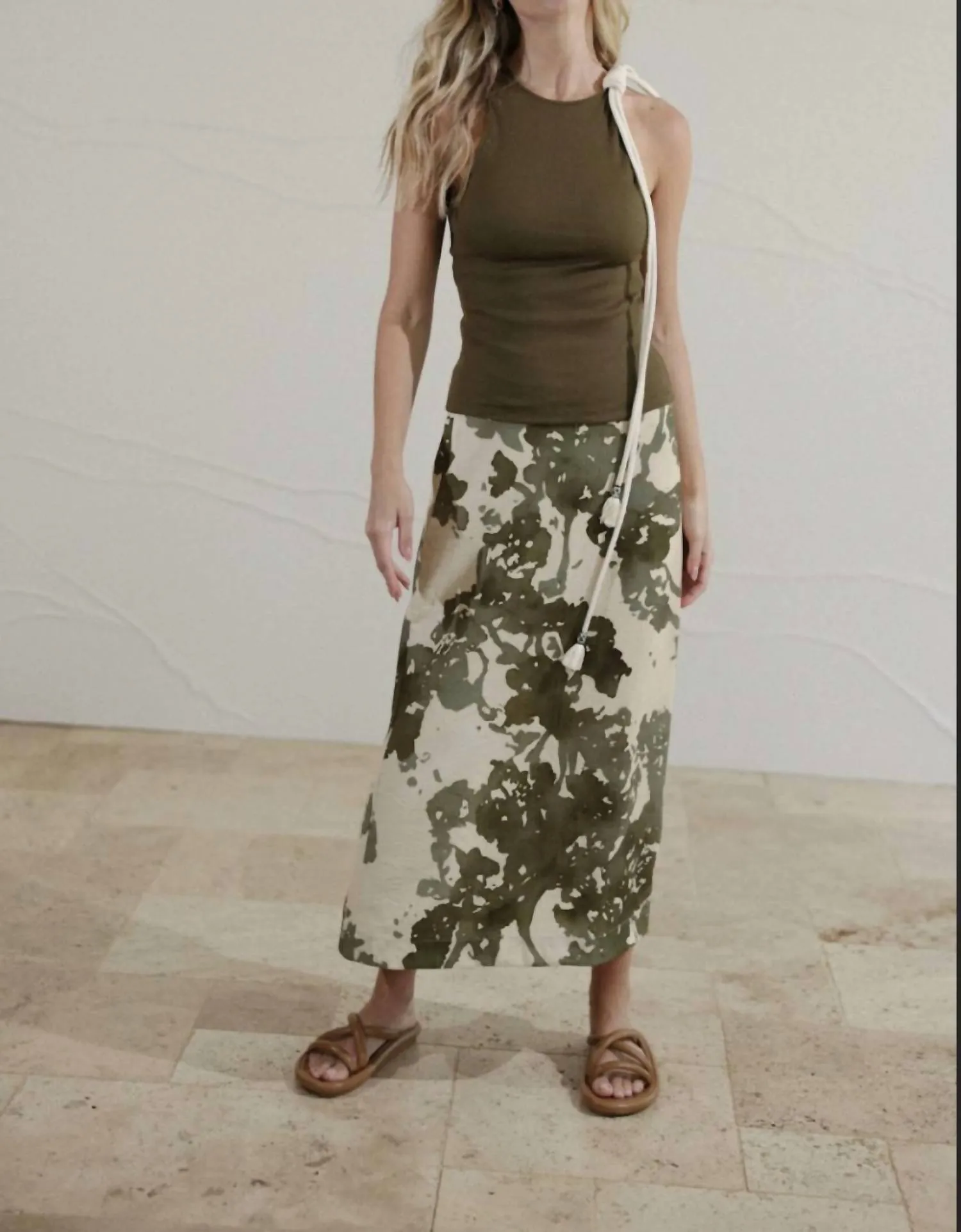 Guarani Top In Olive Green
