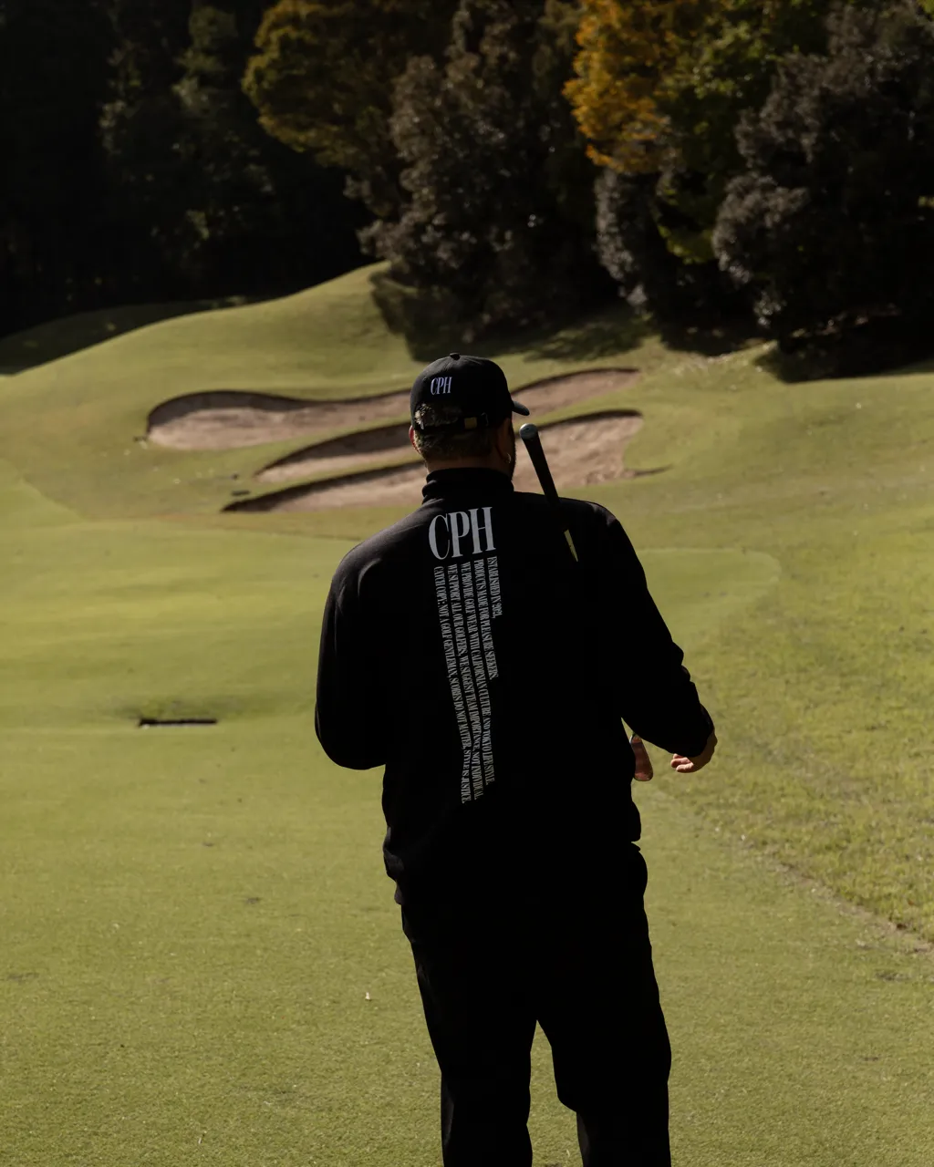 #HALF ZIP CPH GOLF CLUB PULLOVER BLACK
