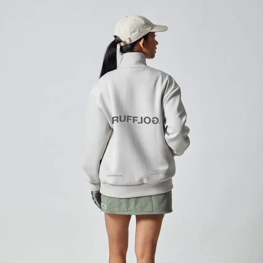 HALF ZIP SWEATSHIRT BEIGE