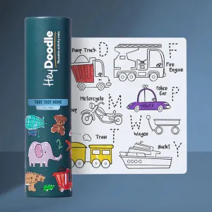 Hey Doodle Washable colouring Mat Toot Toot honk