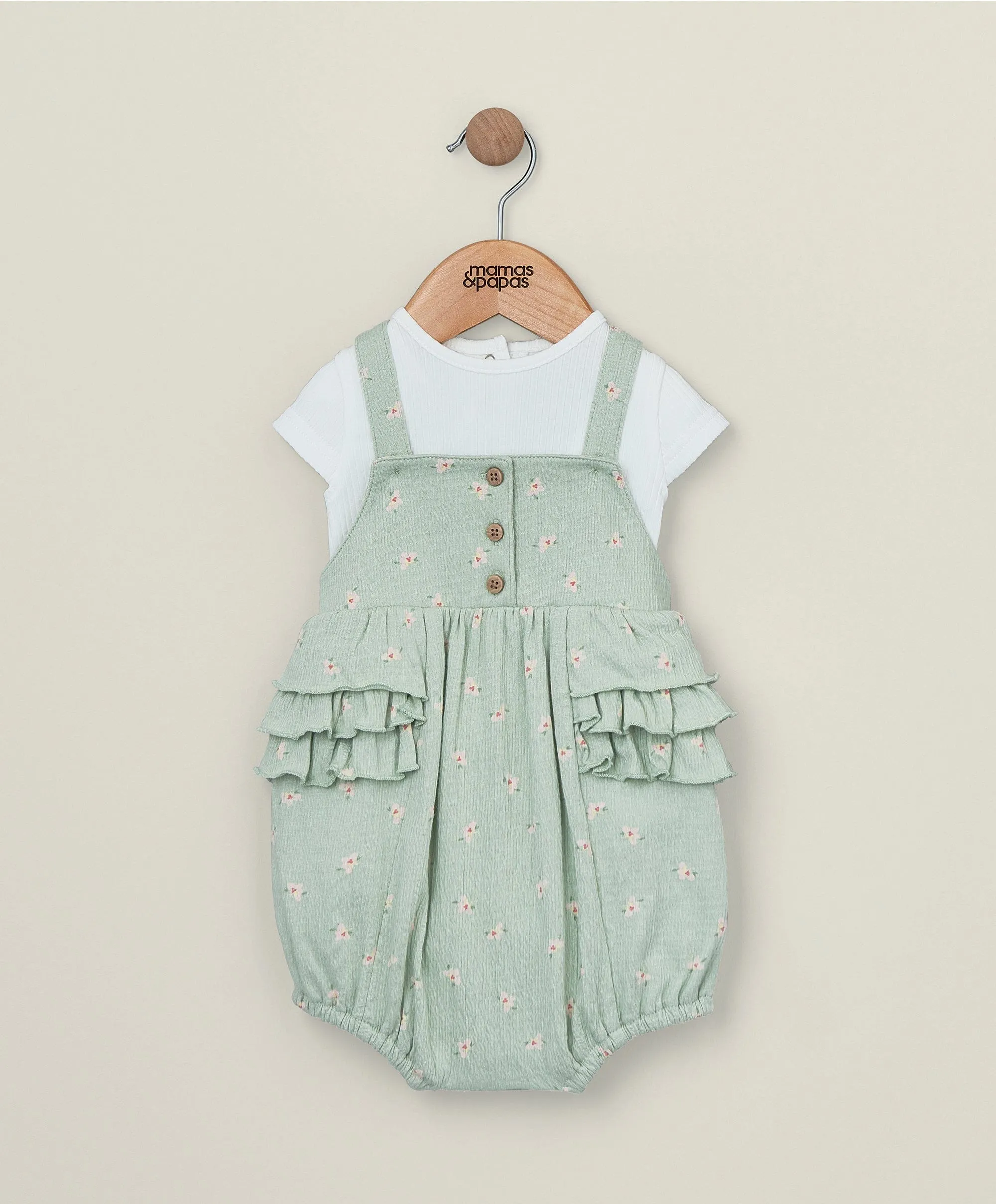 Hibiscus Shortsleeve Bodysuit & Romper Outfit Set