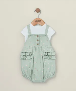 Hibiscus Shortsleeve Bodysuit & Romper Outfit Set
