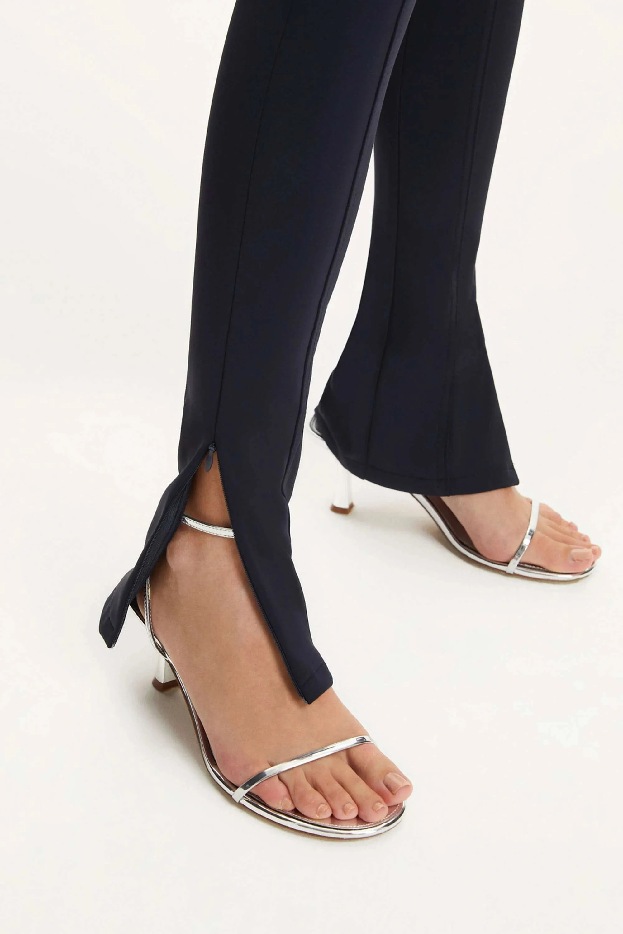 High Rise Full Length Knit Pants