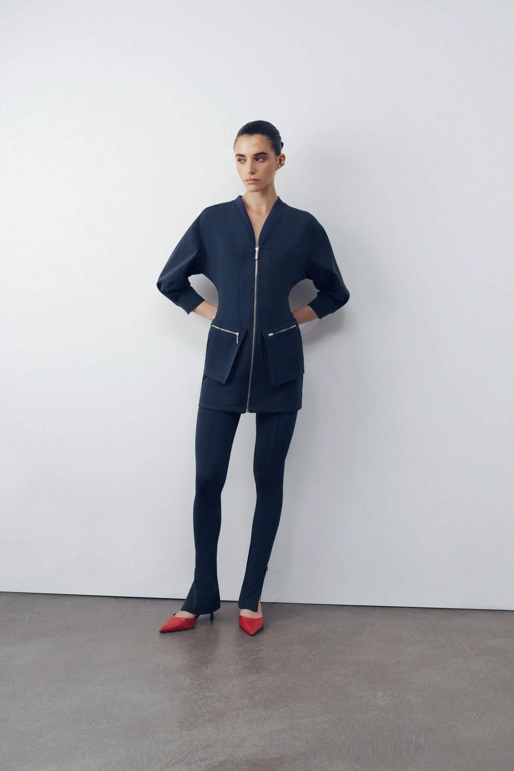 High Rise Full Length Knit Pants
