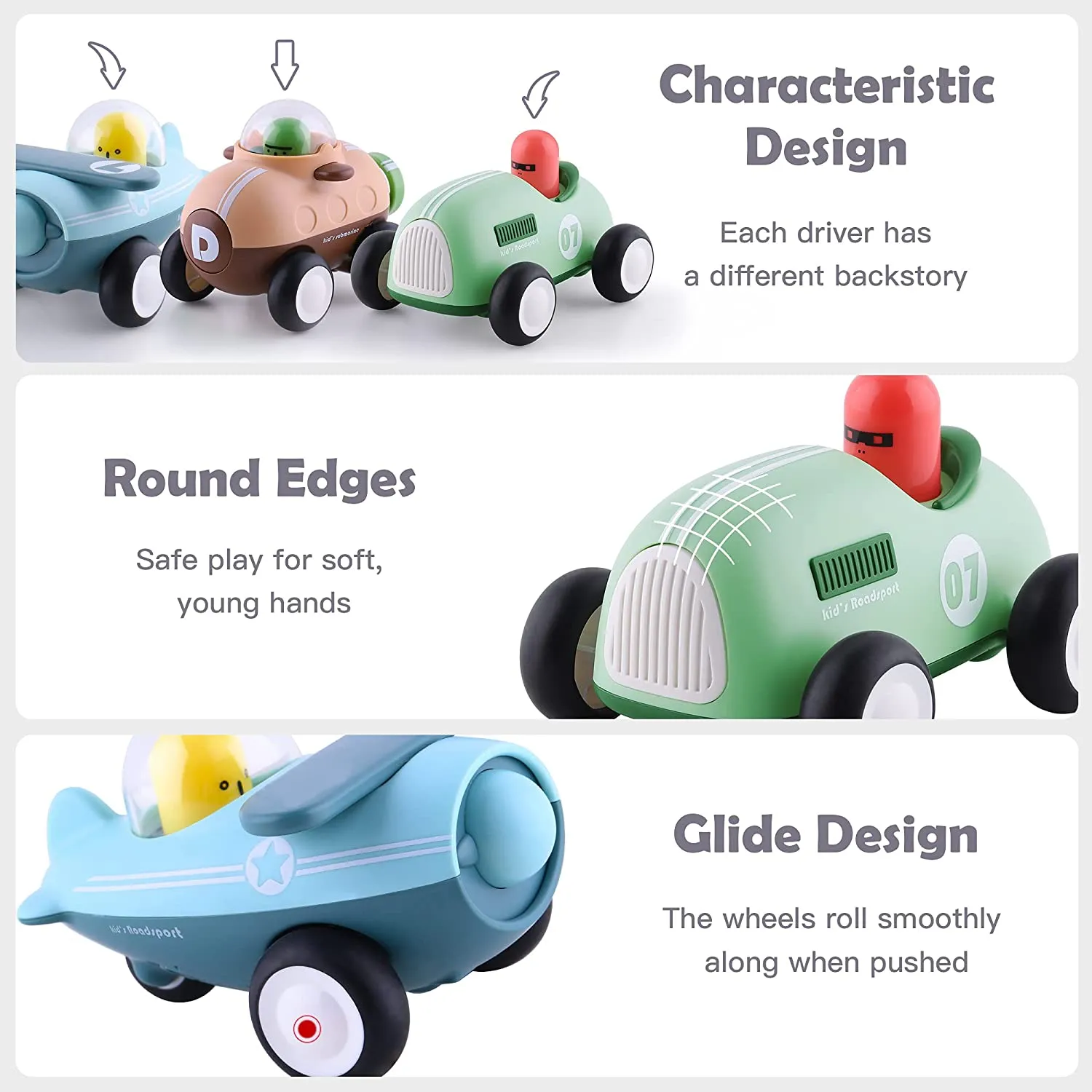 Infant Inertia Vehicles Baby Electronic Friction Powered Vehicle Car Toy Set