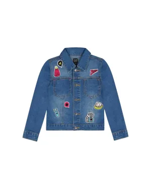 Jean Jacket With Funny Patches Babykids_Deux-Par-Deux