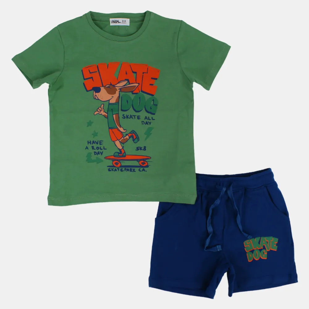Kids Boys' Olive "Skate Dog" Pajama Set