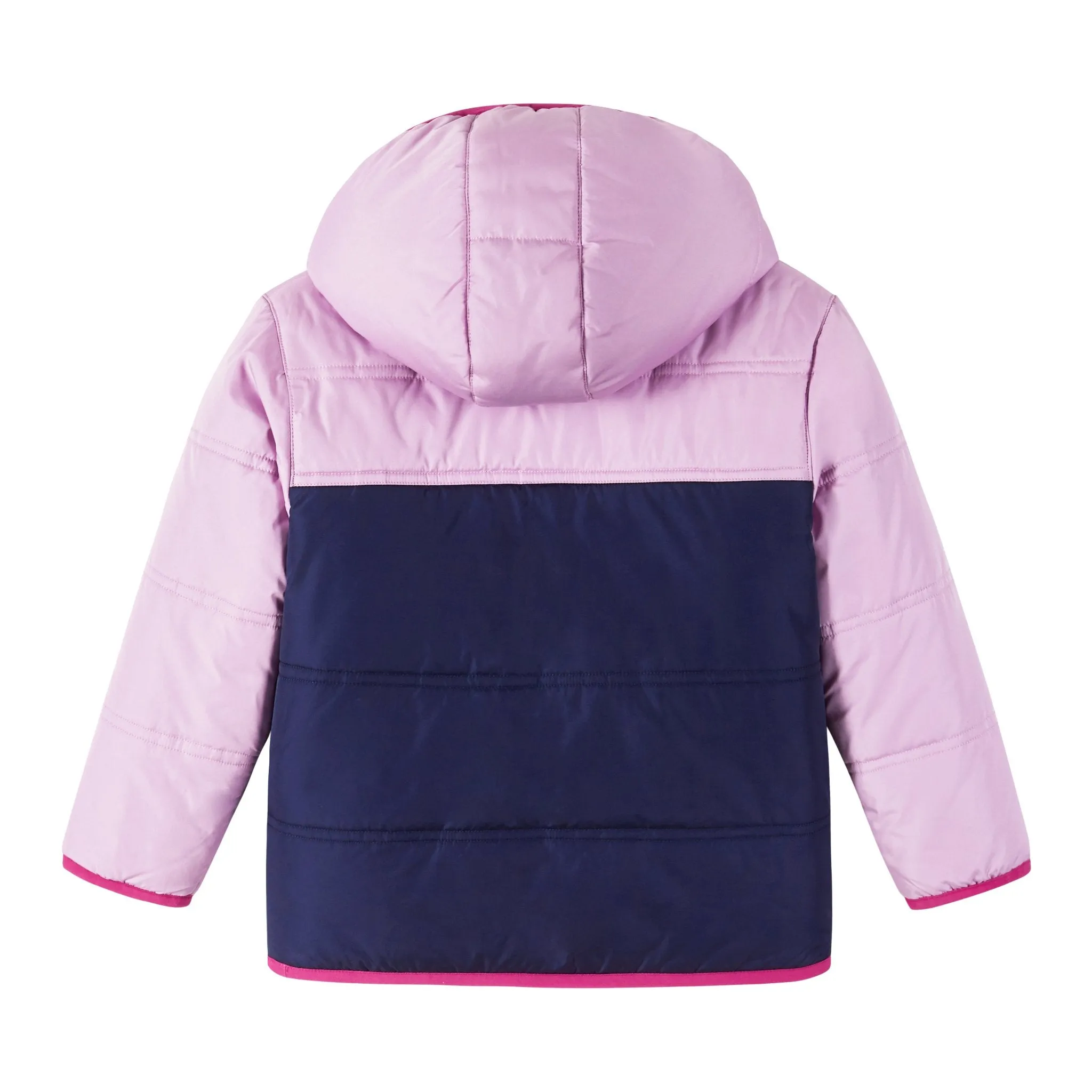 Kids Girls Colorblock Sherpa Jacket | Pink & Purple Babykids_Andy-Evan