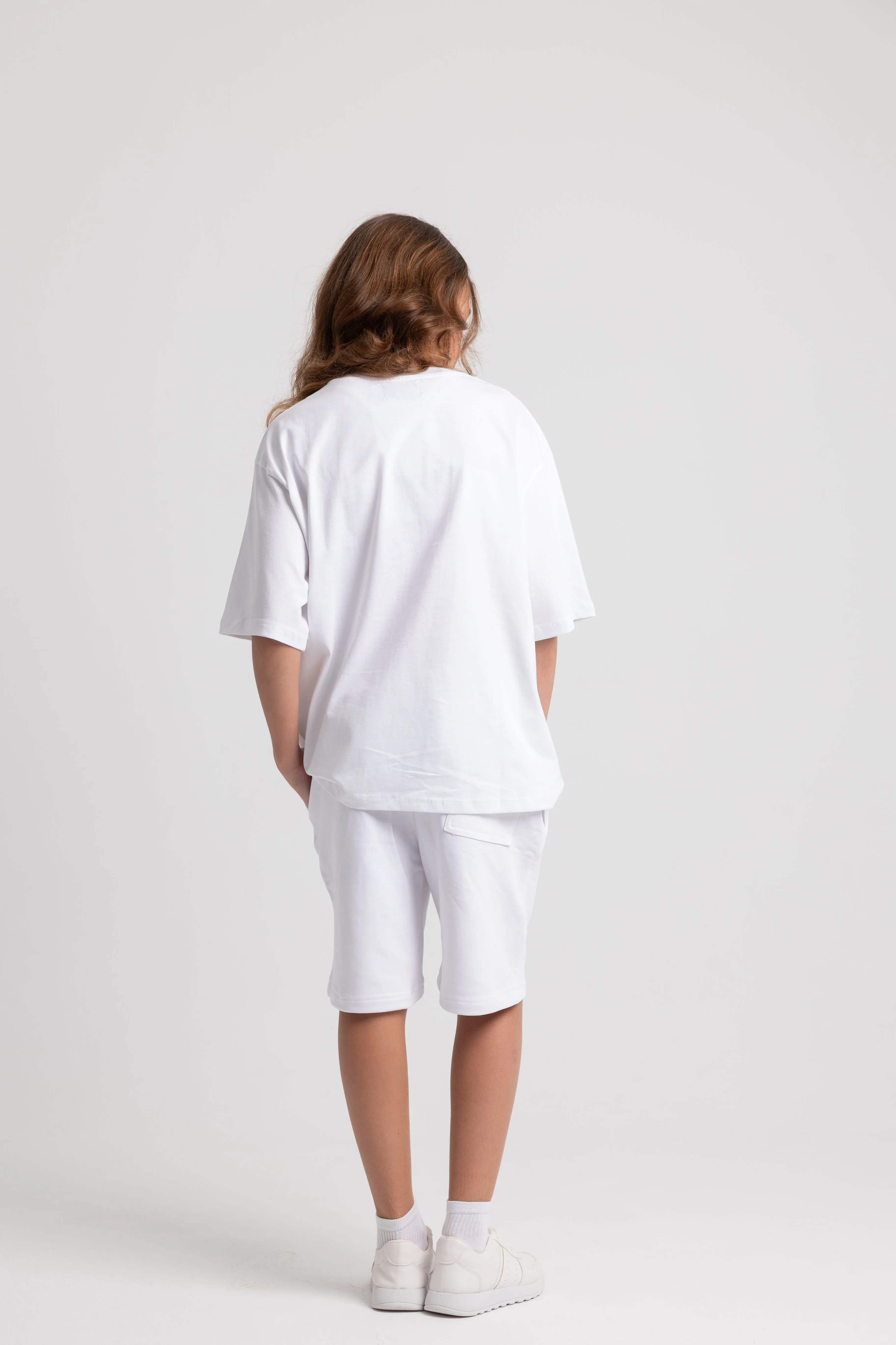 Kids Girls Cotton Pajama – White