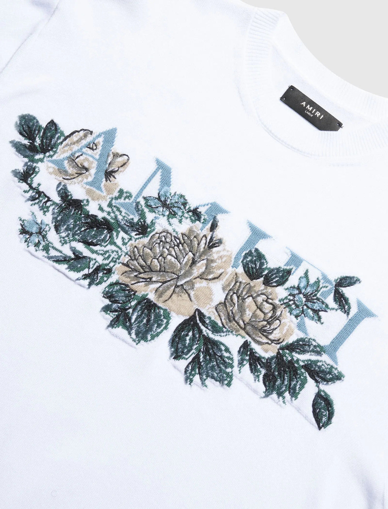 KNIT FLORAL LOGO TEE