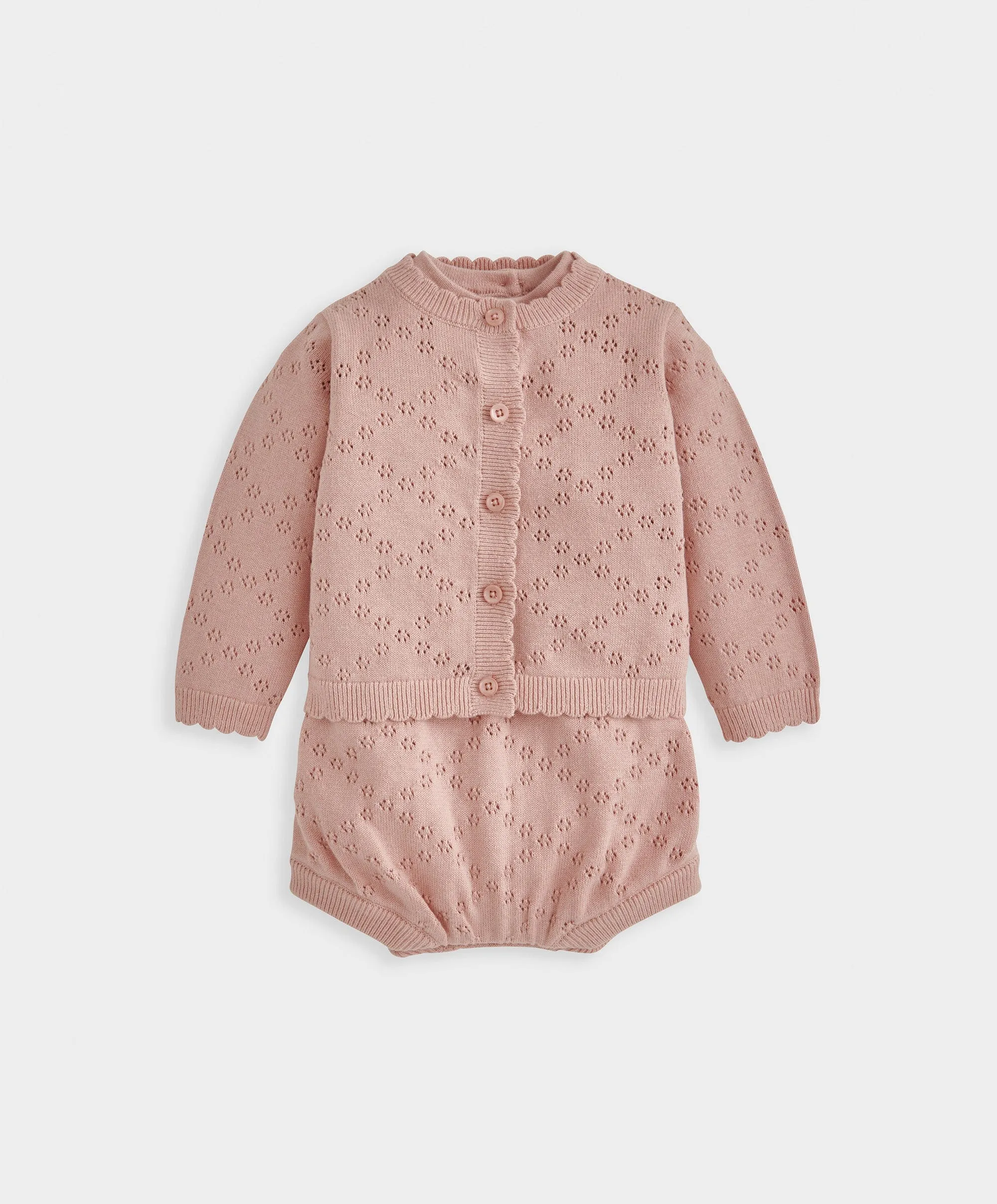 Knitted Romper & Cardigan Set