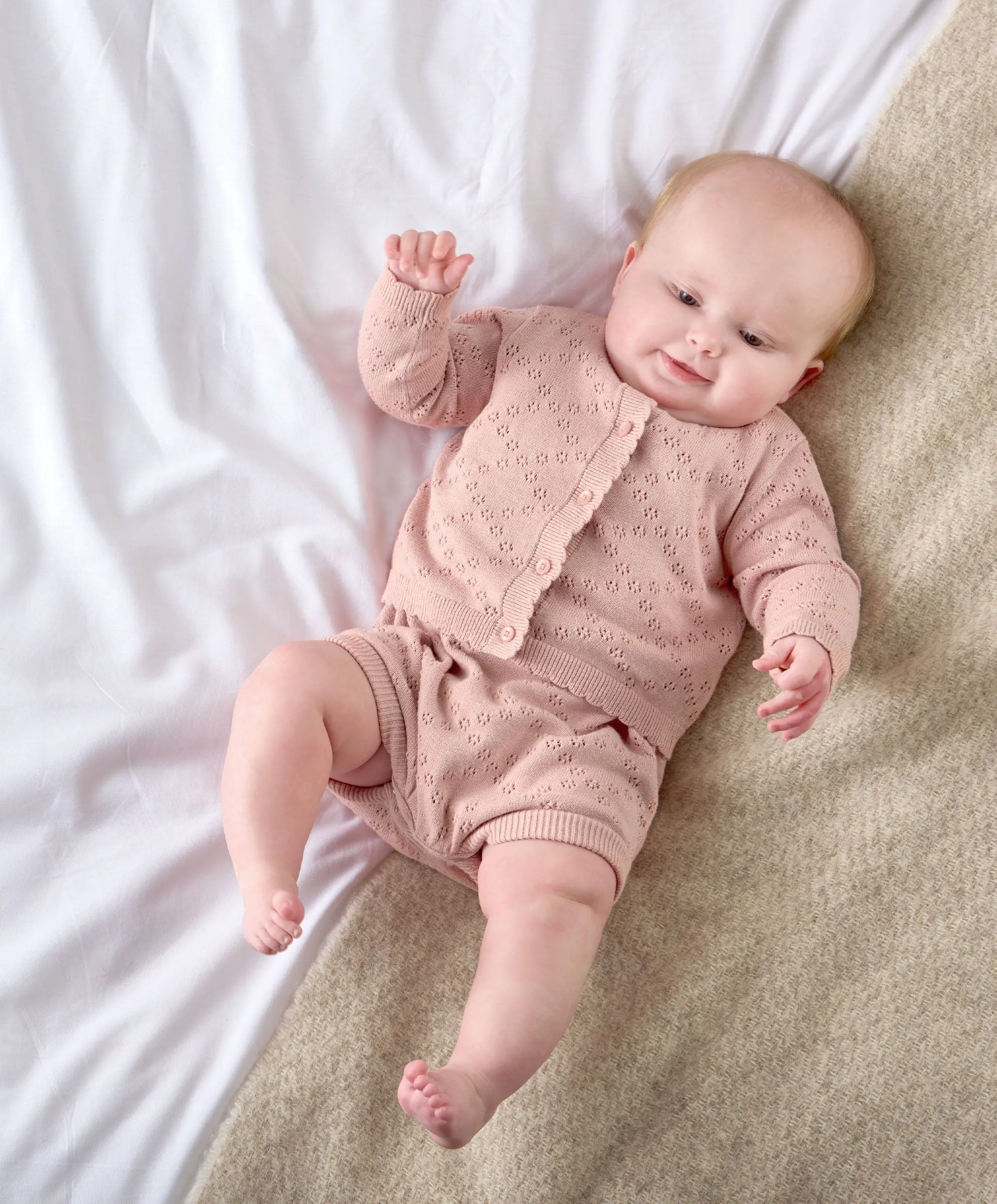 Knitted Romper & Cardigan Set