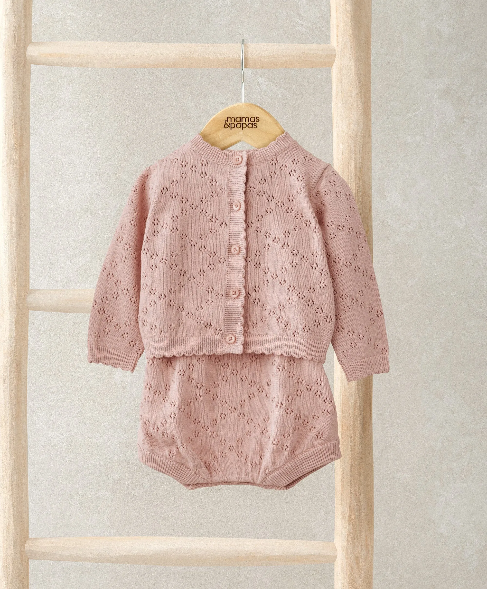 Knitted Romper & Cardigan Set