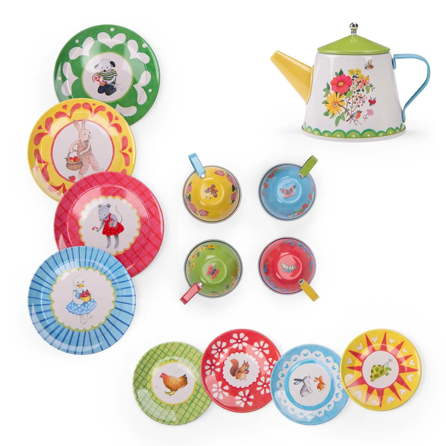 La Grande Famille metal tea set