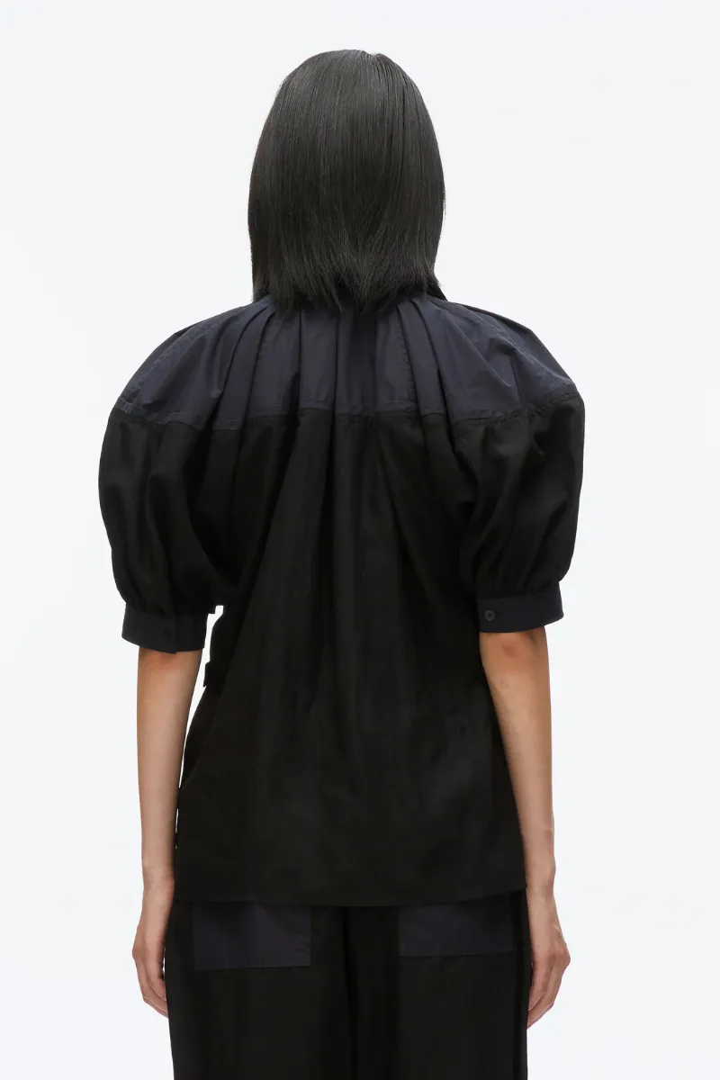 Lantern Sleeve Combo Shirt