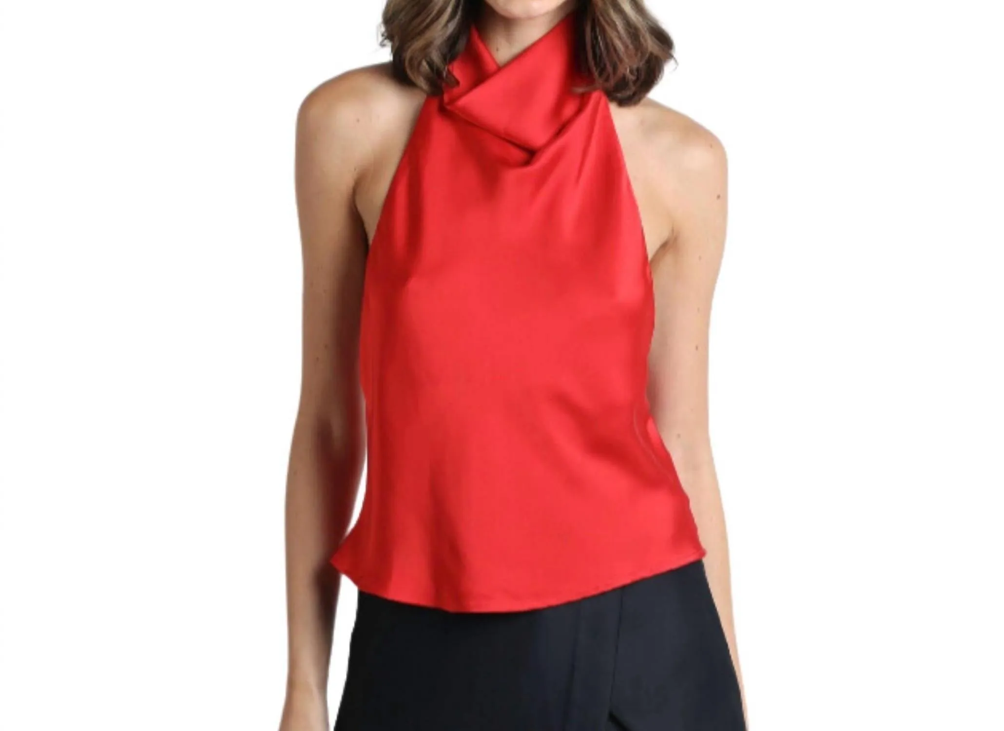 Lara Sleeveless Top In Red