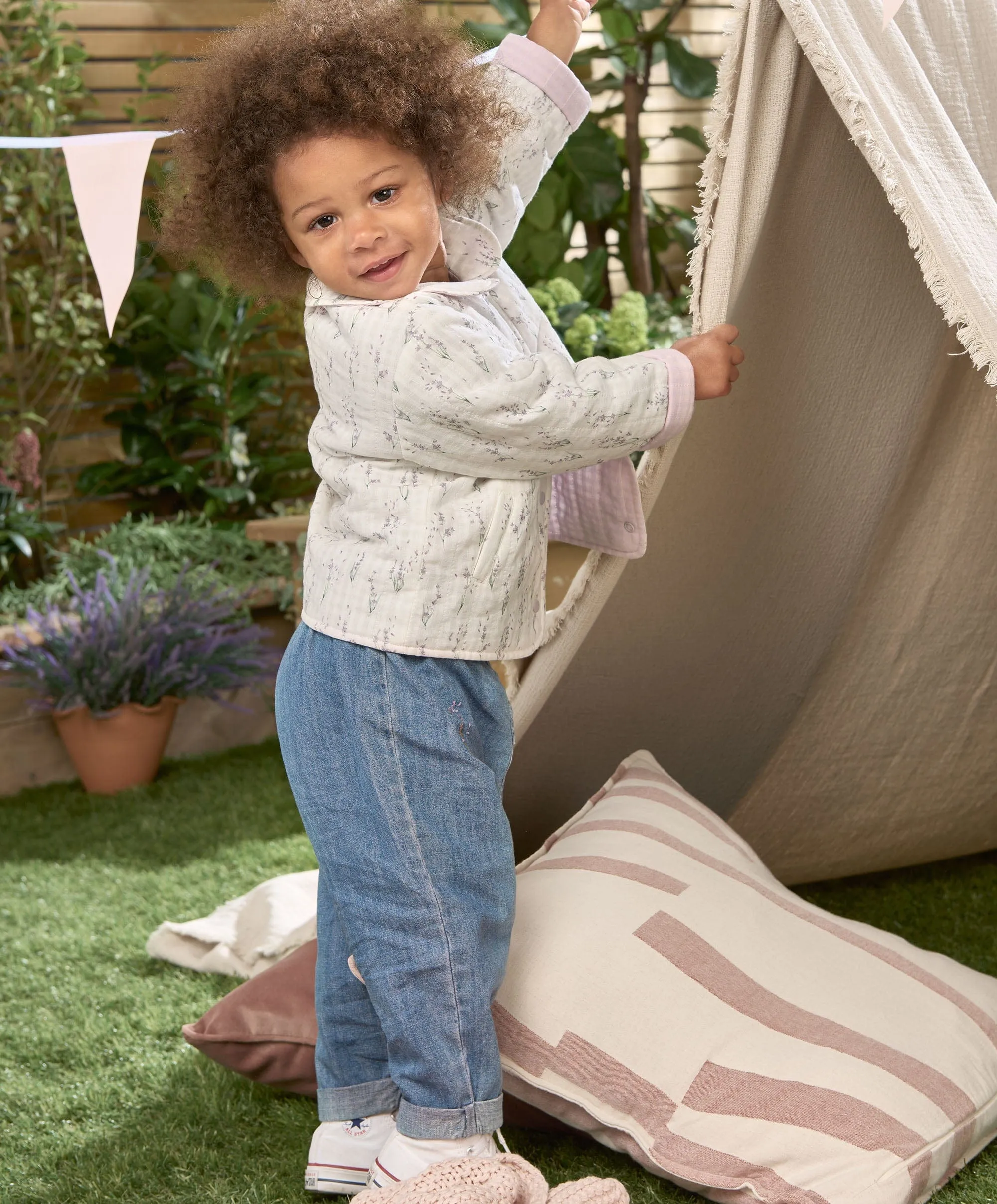 Lavender Embroidered Jeans Babykids Mamas & Papas