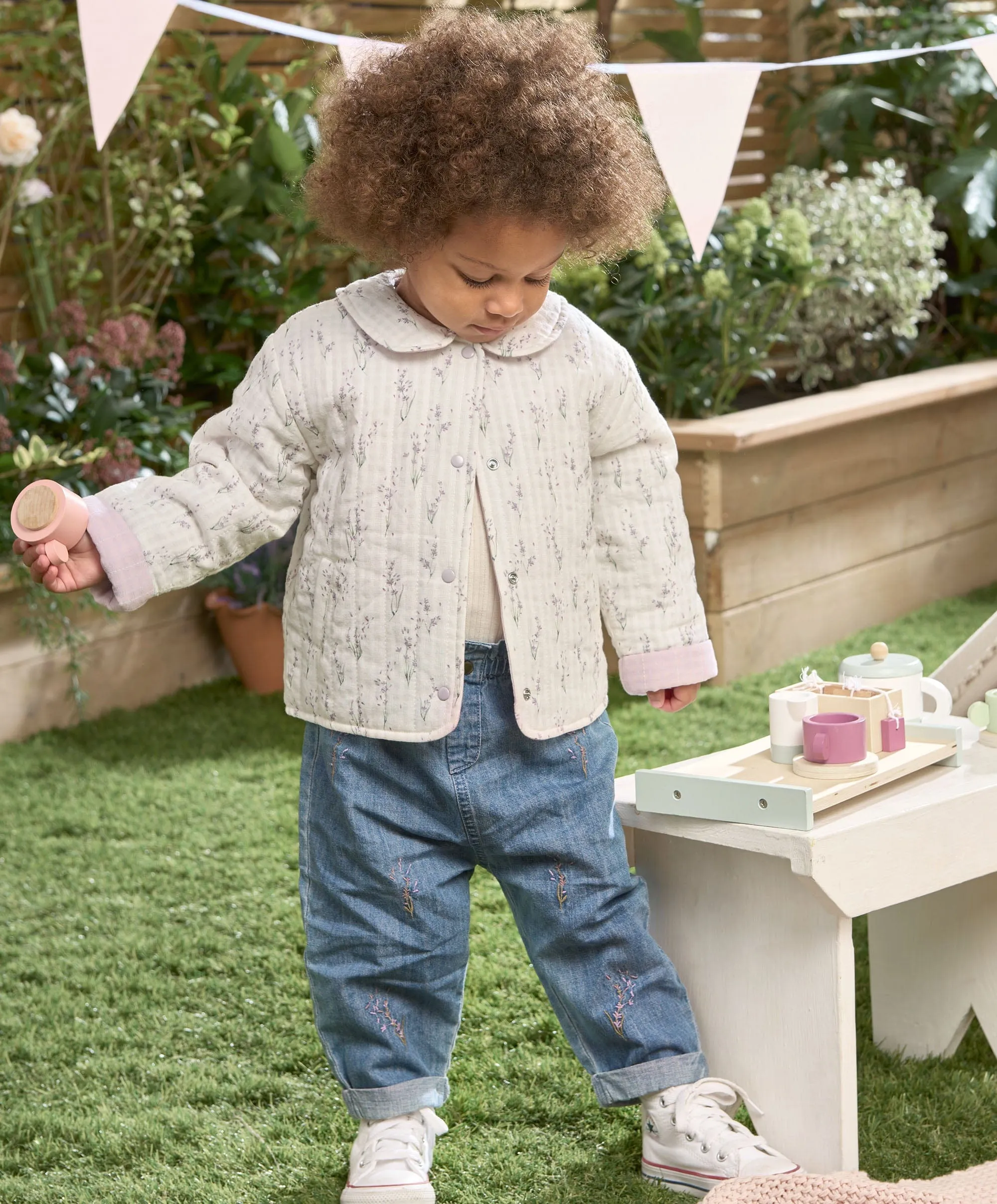 Lavender Embroidered Jeans
