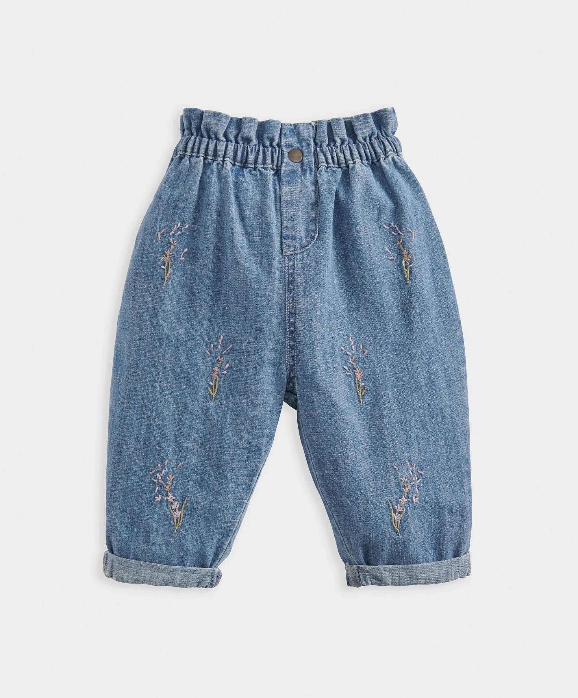 Lavender Embroidered Jeans