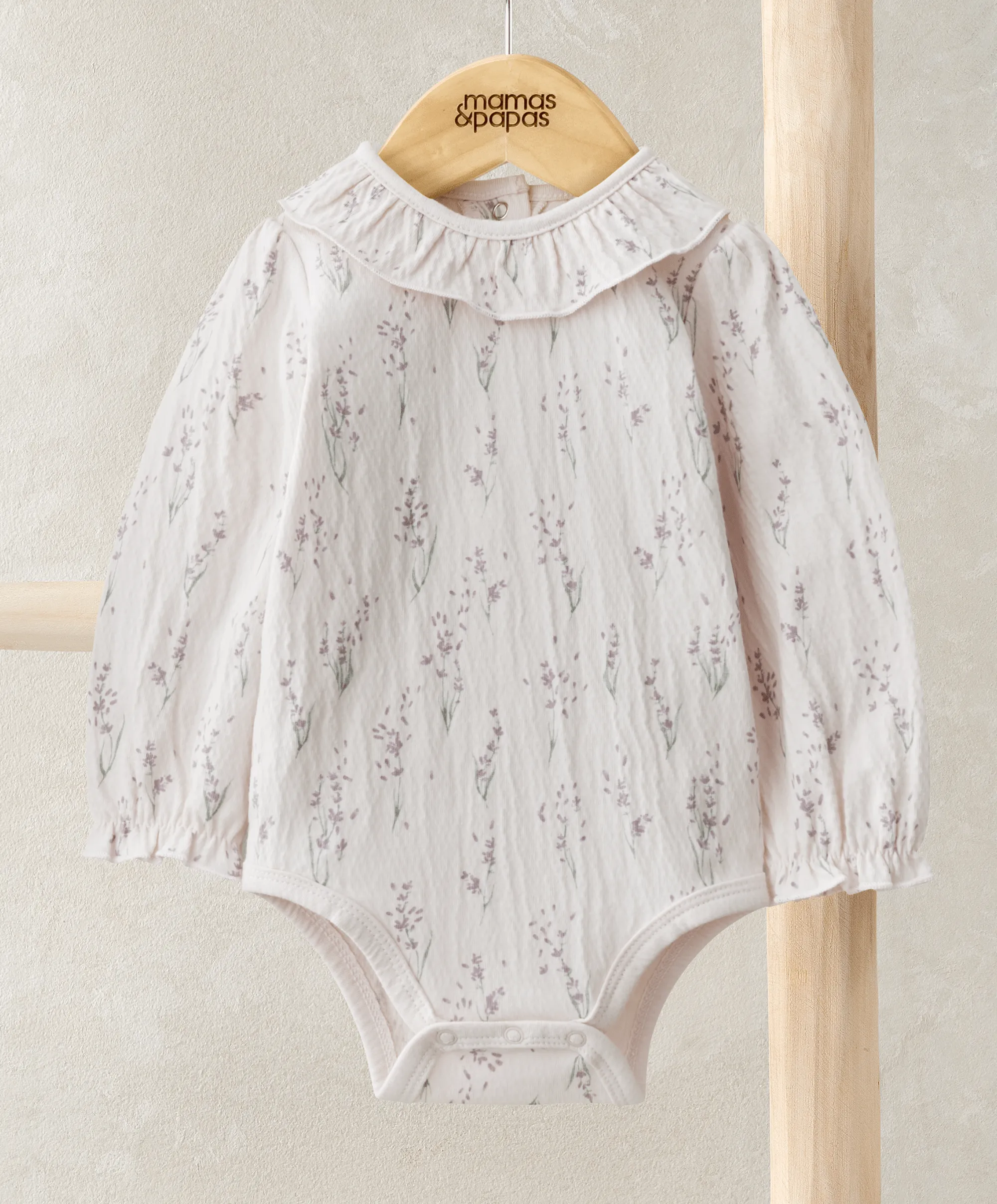 Lavender Print Bodysuit Babykids Mamas & Papas