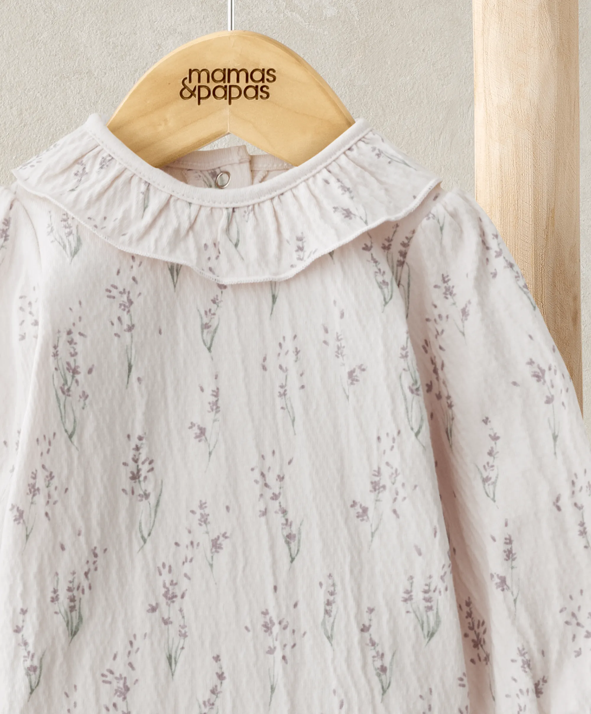Lavender Print Bodysuit Babykids Mamas & Papas