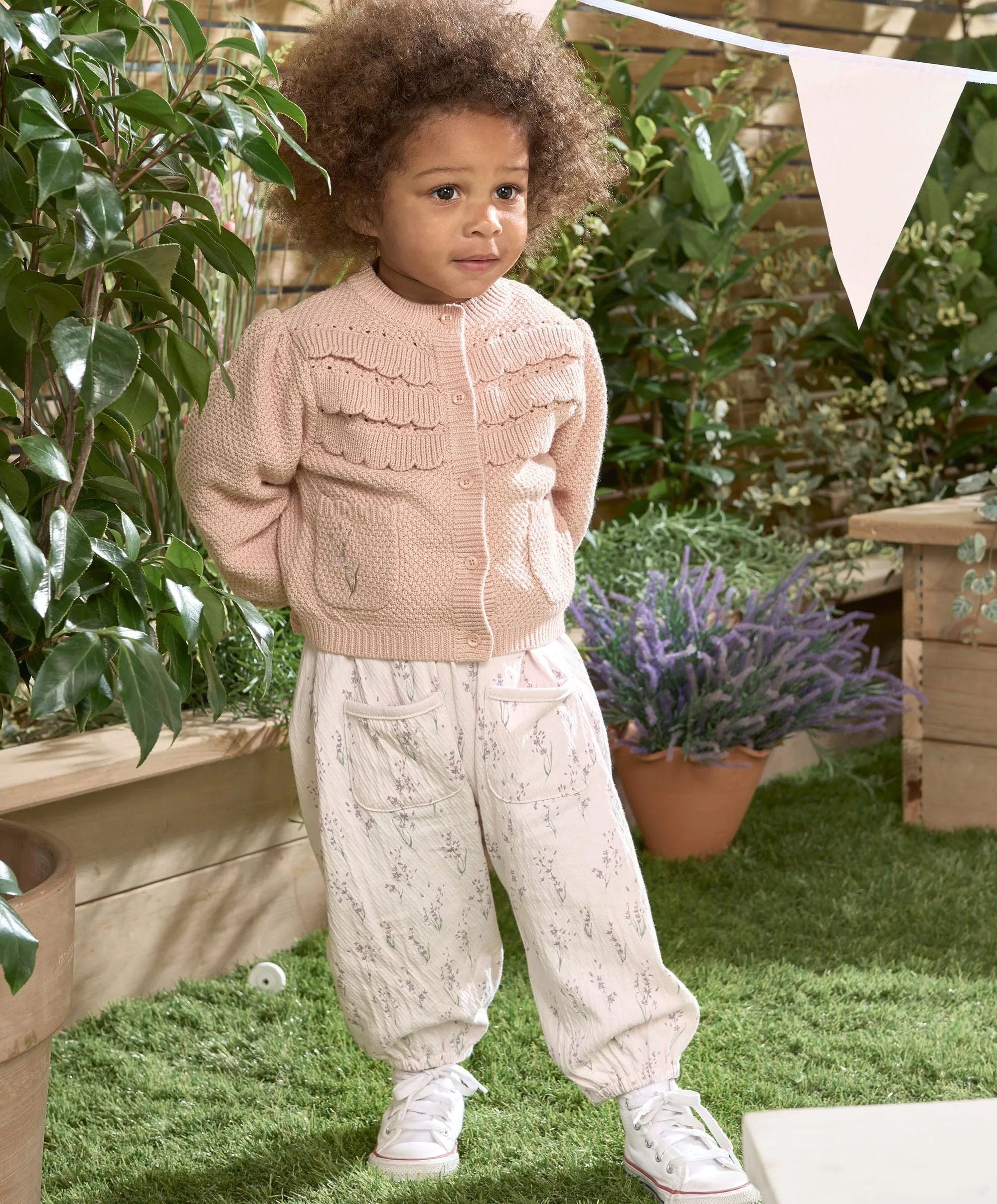 Lavender Print Oversized Romper Babykids Mamas & Papas