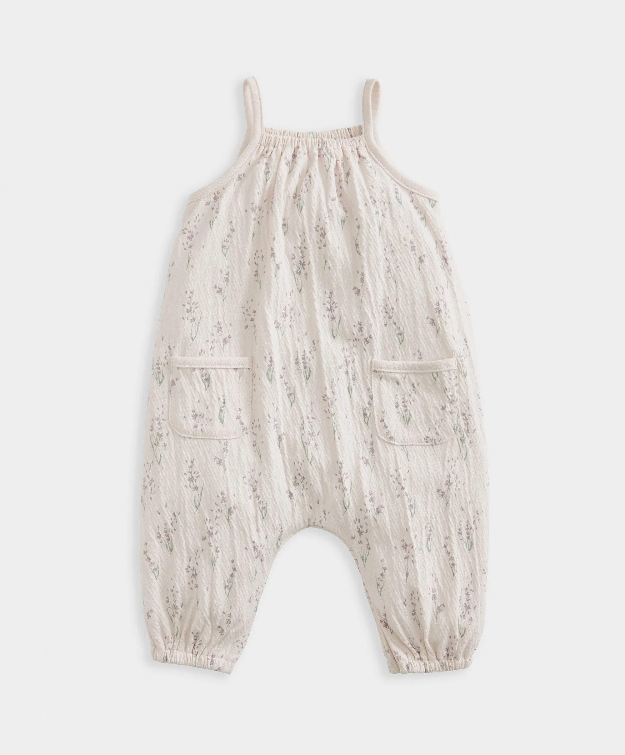 Lavender Print Oversized Romper