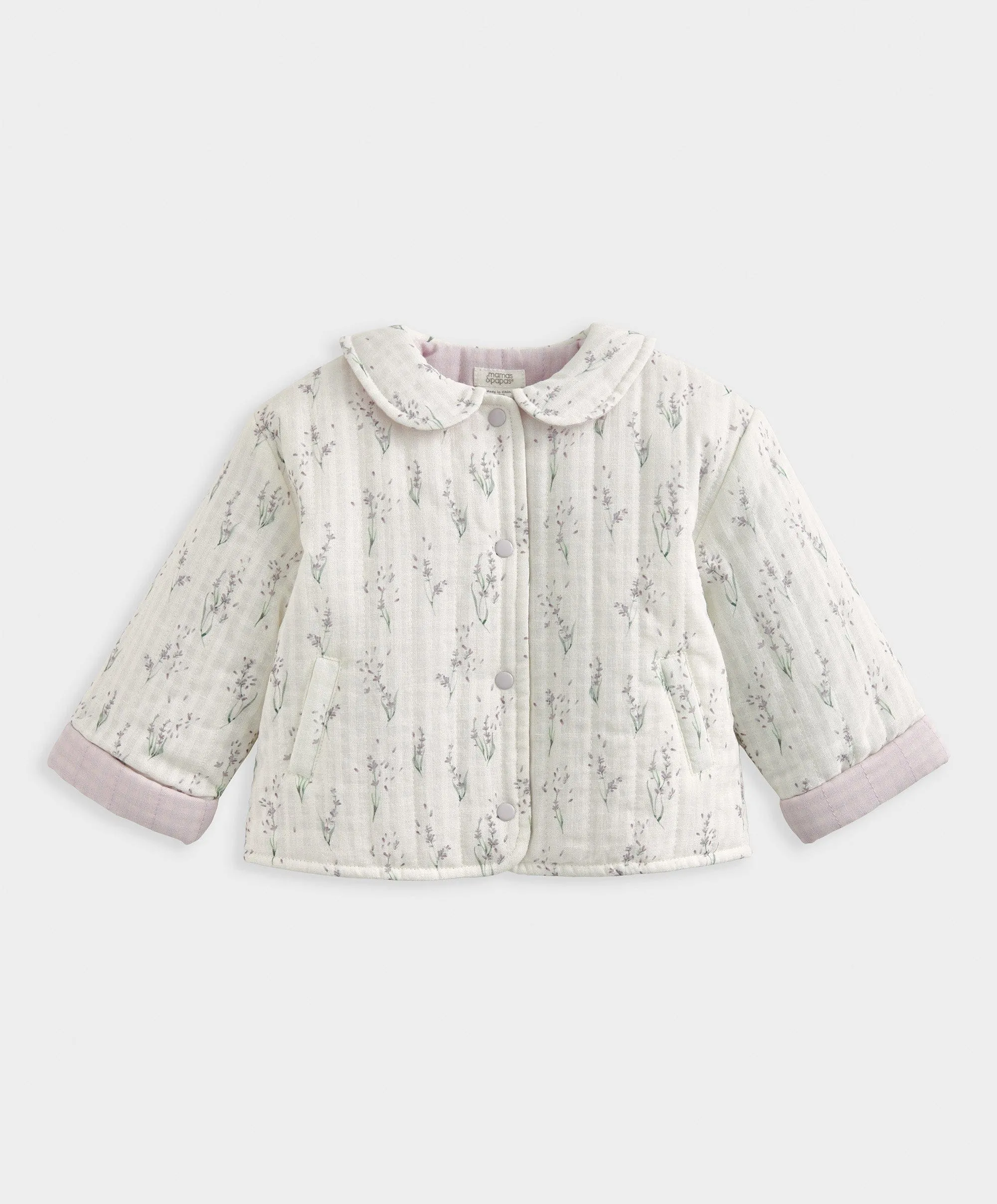 Lavender Print Quilted Jacket