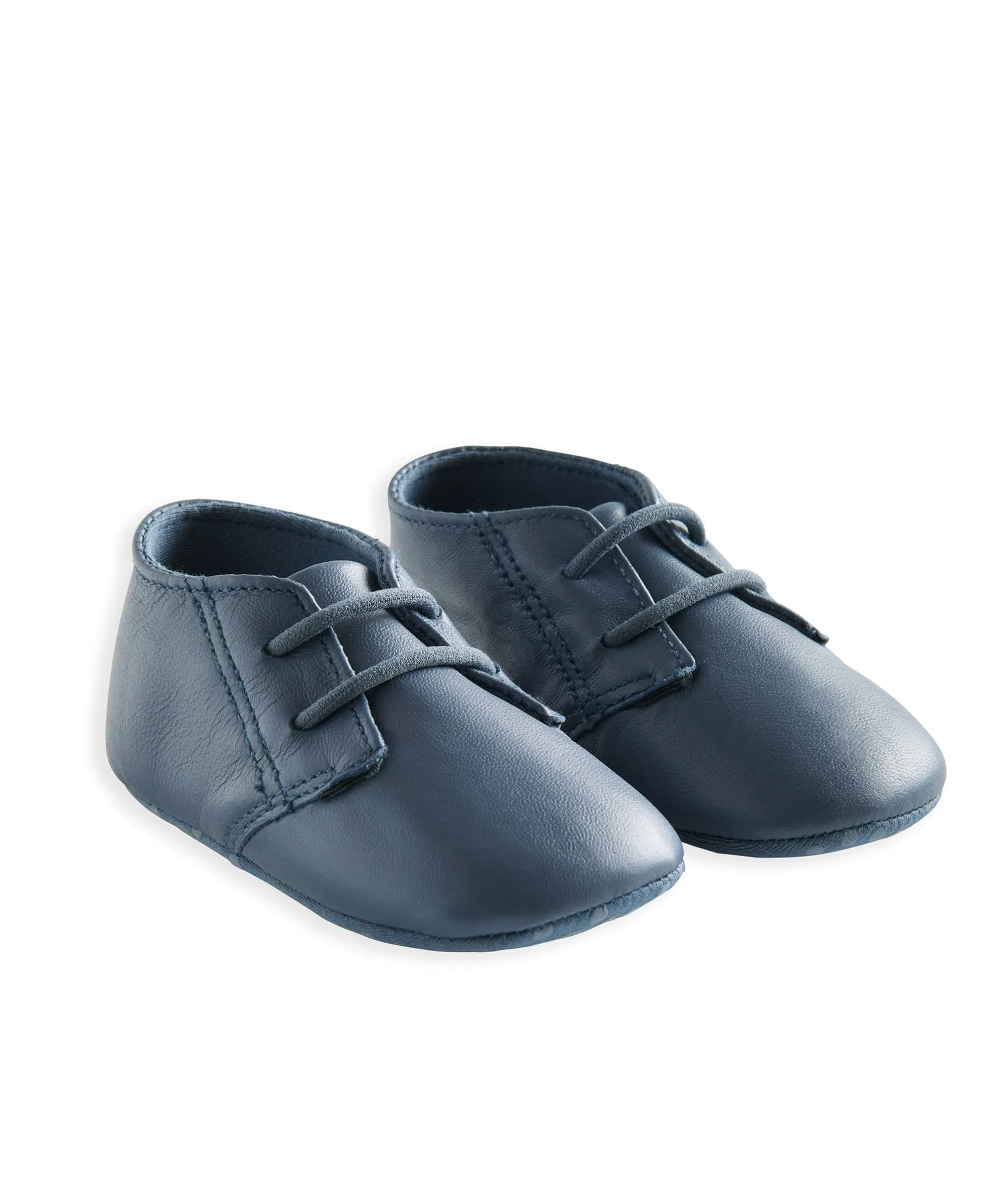 Leather Pram Shoes - Blue Babykids Mamas & Papas
