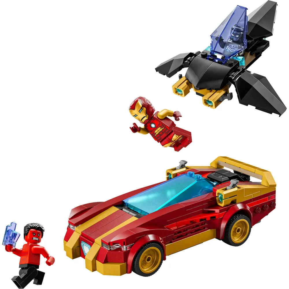 Lego® Toys LEGO® Super Heroes Marvel Iron Man Car & Black Panther vs. Red Hulk Building Kit 76310