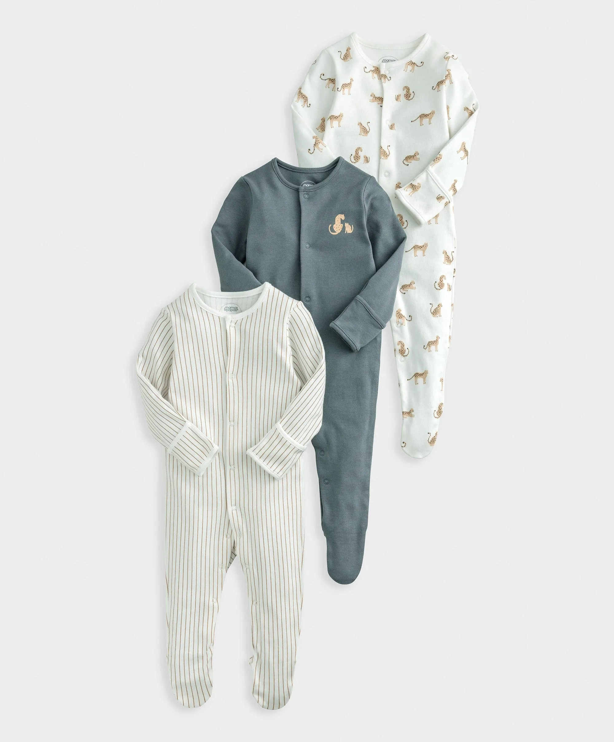 Leopard Sleepsuits (Set of 3)