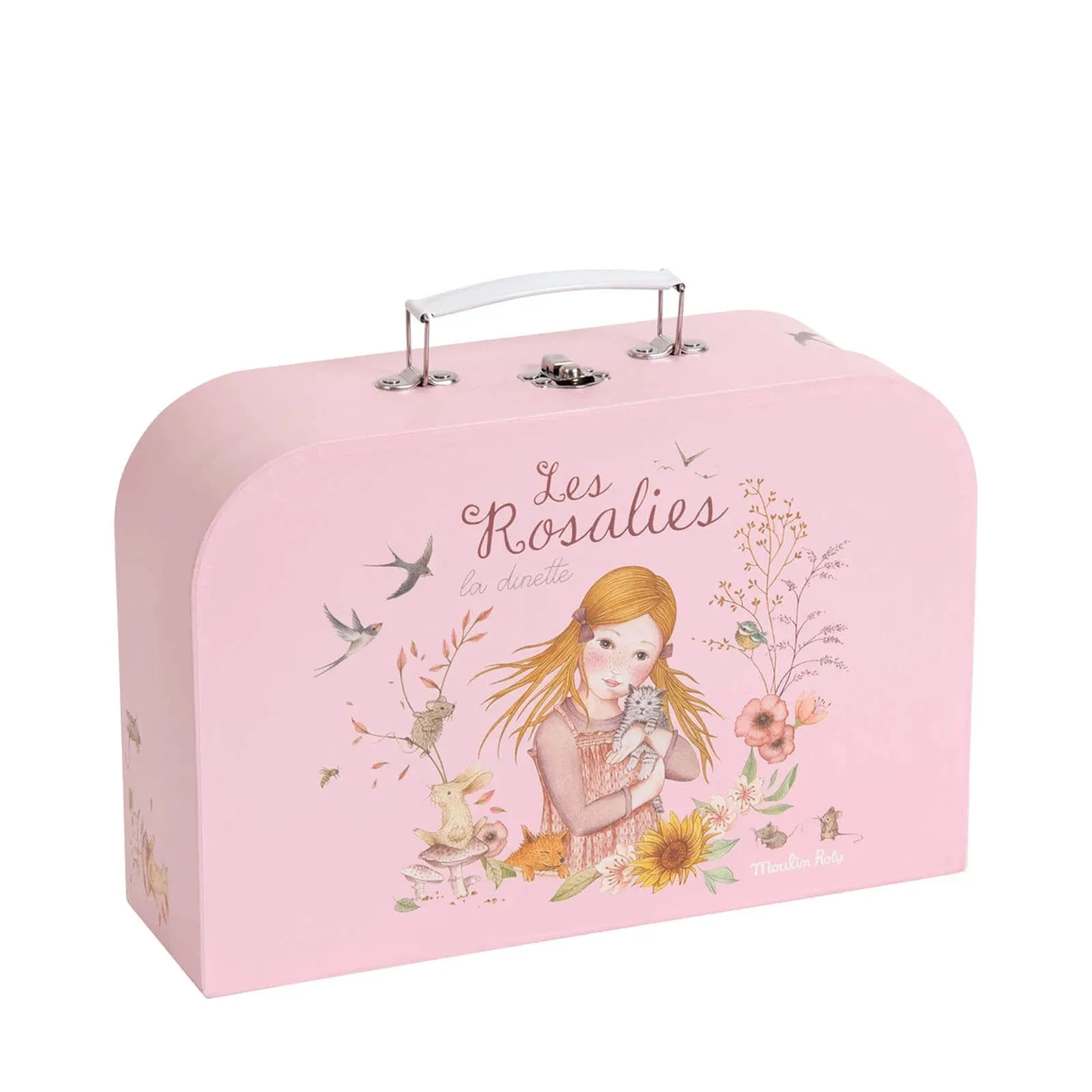 Les Rosalies Metal Tea Set in Case