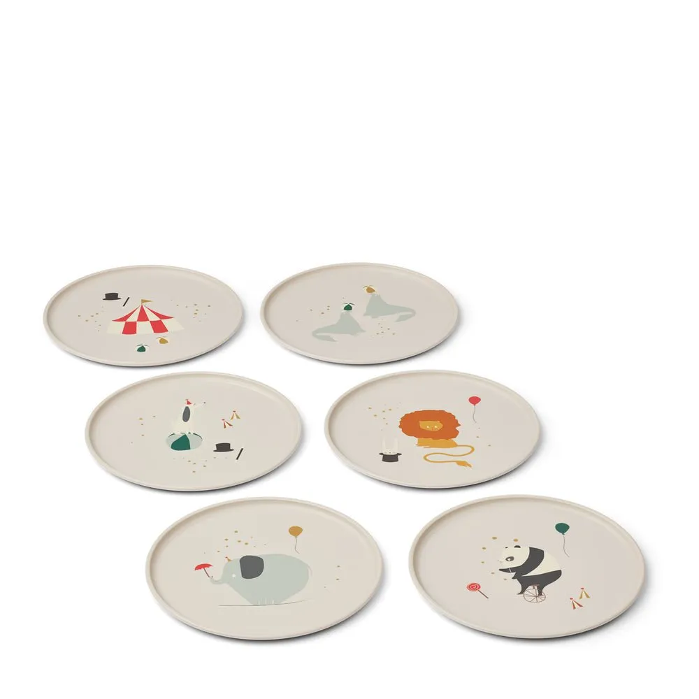 Liewood: Remco Plate 6-Pack - Circus / Sandy