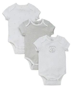 Little Me Baby's 3-Pack Welcome to the World Bodysuits Babykids Little Me