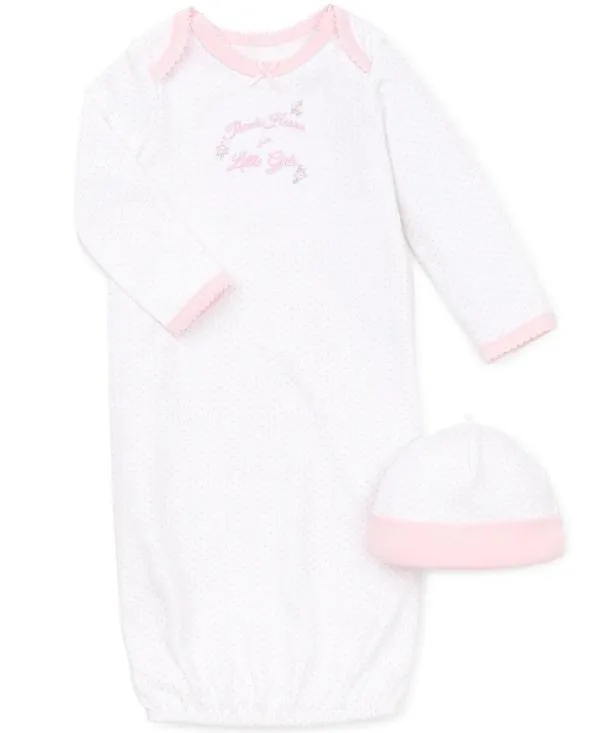 Little Me Thank Heaven For Little Girls Sleeper Gown and Hat Babykids Little Me