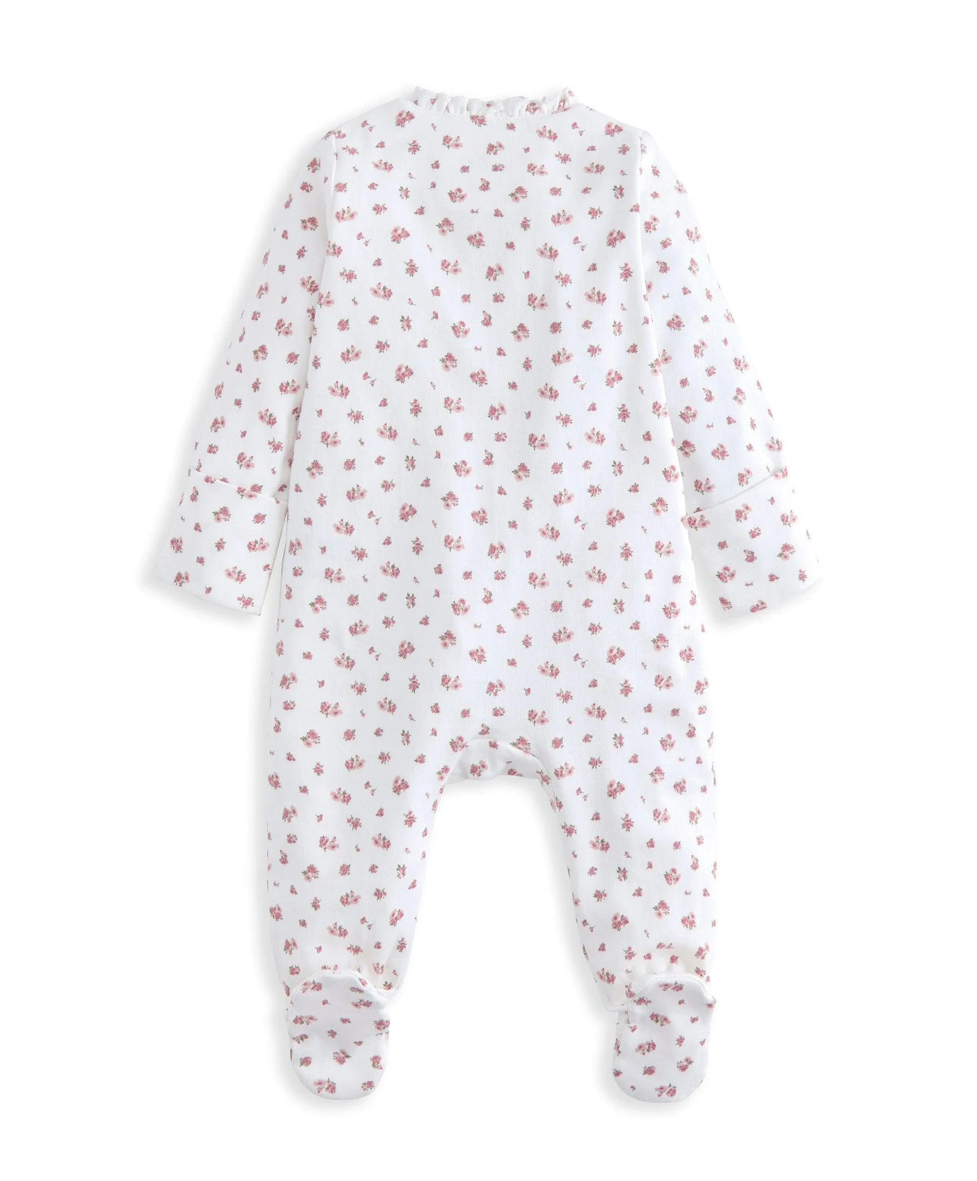Long Sleeve Frill All in One - Ditsy Rose Print Babykids Mamas & Papas