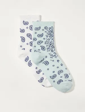 Lucky Brand Paisley Bandana Crew 2 Pk Rinse Lucky Brand