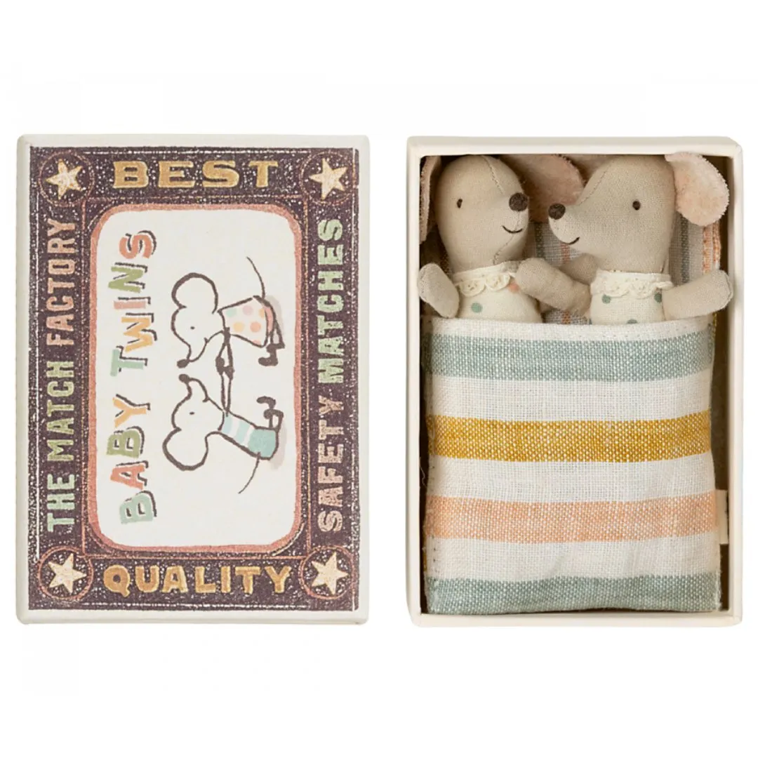 Maileg: Baby Mice - Twins In Matchbox