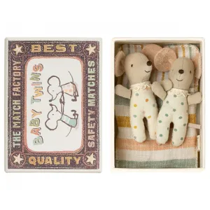 Maileg: Baby Mice - Twins In Matchbox