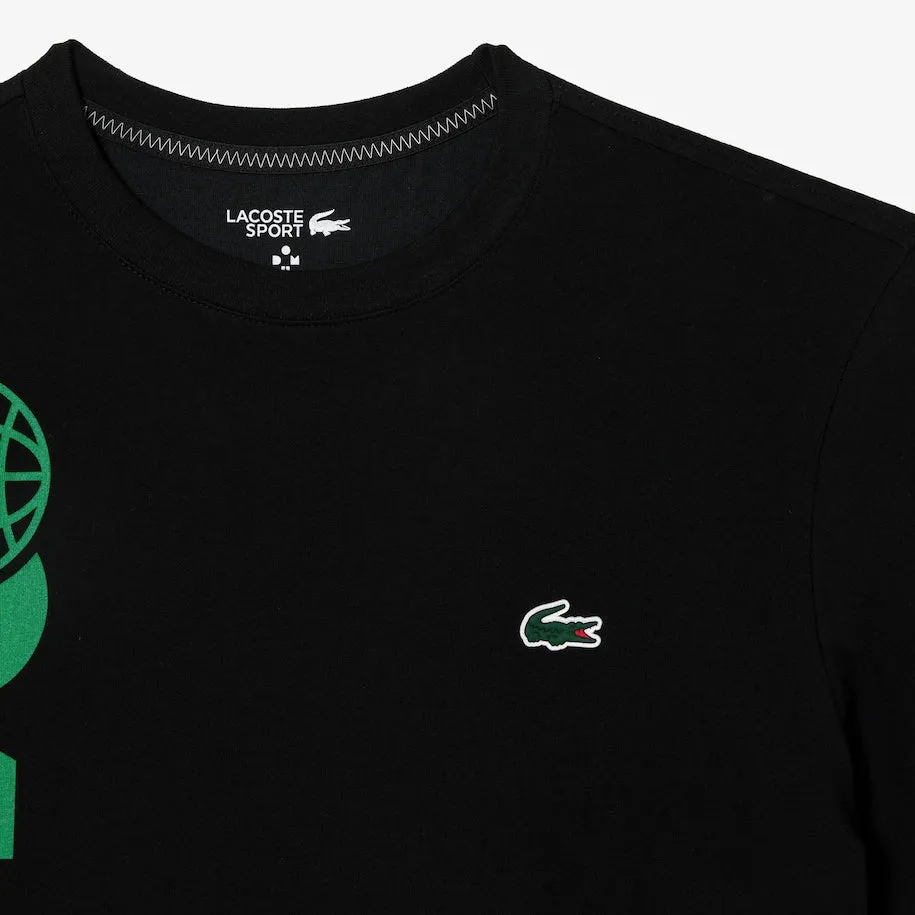 Men's Lacoste Tennis x Daniil Medvedev Regular Fit T-Shirt Black Patagonia Clothing