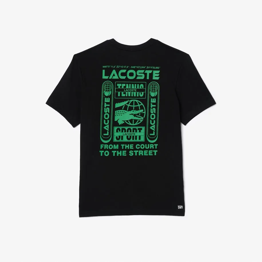 Men's Lacoste Tennis x Daniil Medvedev Regular Fit T-Shirt Black Patagonia Clothing