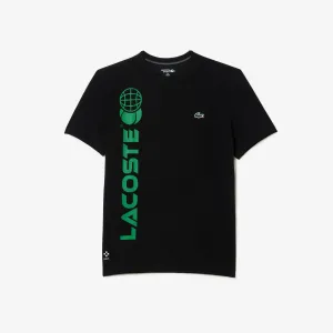 Men's Lacoste Tennis x Daniil Medvedev Regular Fit T-Shirt Black Patagonia Clothing