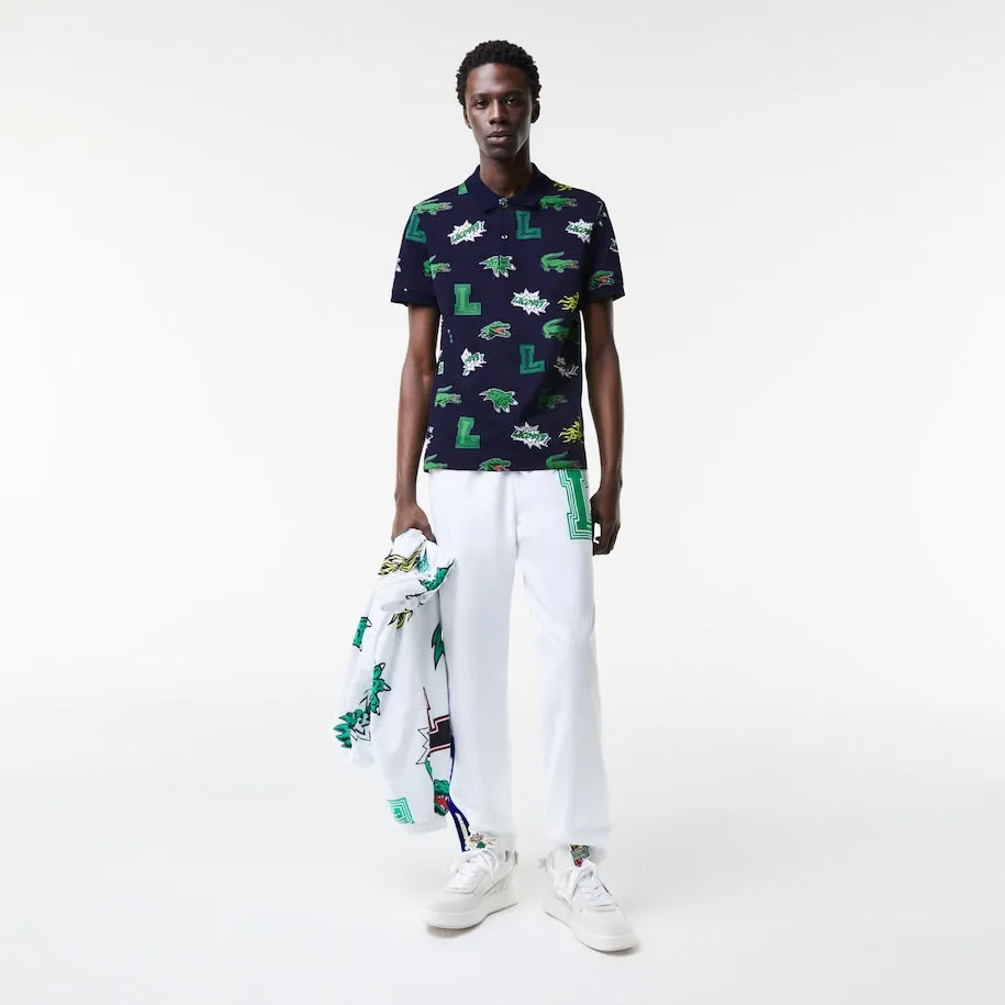 Men's Regular Fit Crocodile Print Polo MARINE/MULTICO Patagonia Clothing