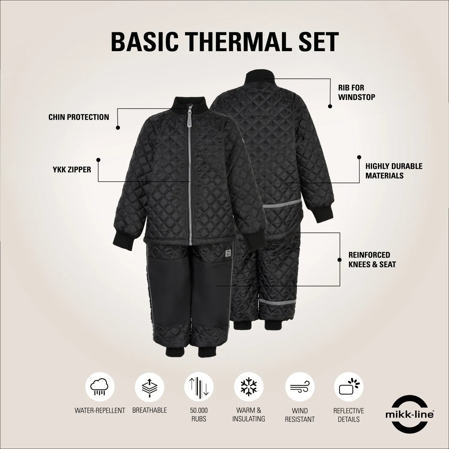 Mikk-Line Black Thermal Set Babykids_Mikk-Line